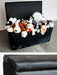 Fabric storage ottoman for bedroom NZ