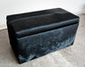 Fabric storage ottoman for bedroom storage NZ