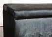 Detail close up of storage ottoman