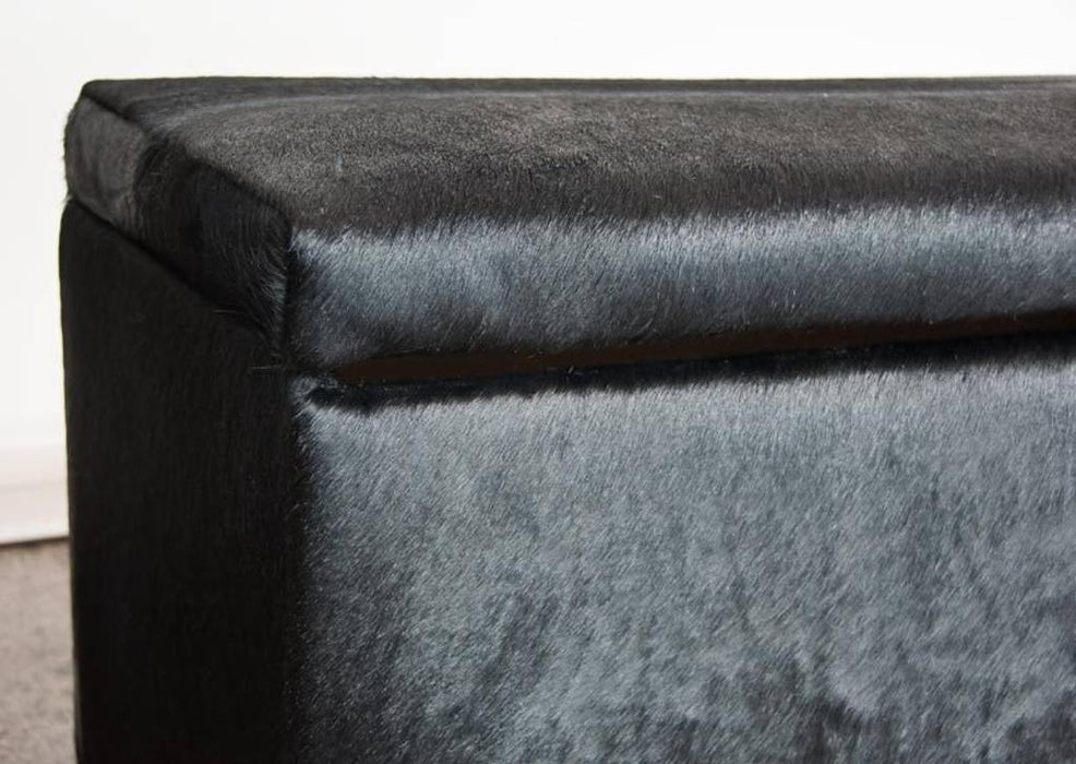 Detail close up of storage ottoman