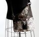 Brown and white cowhide handbag