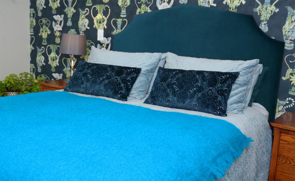 Mohair Blanket Australia Turquoise Blue 