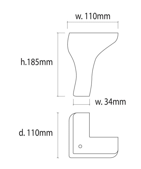 Watson wood furniture leg curved