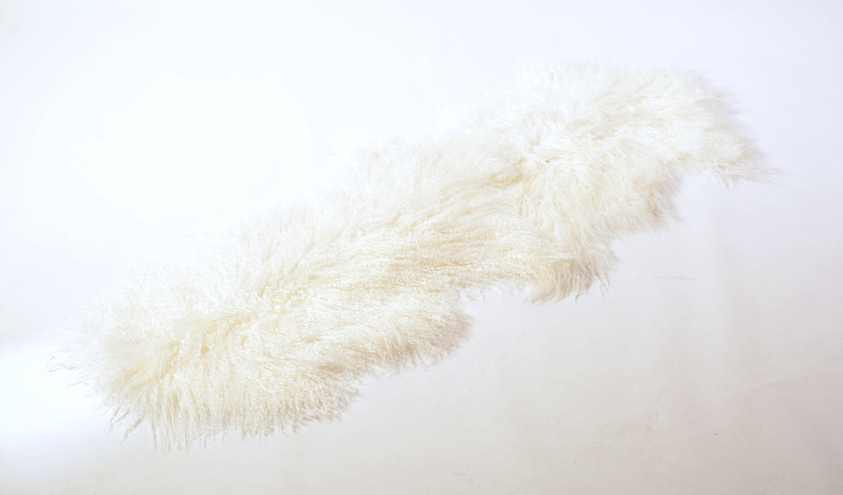 White Tibetan lambskin double size