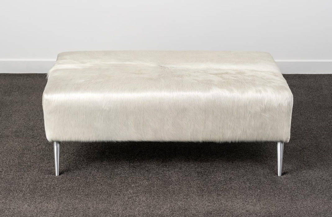 White cowhide ottoman Gorgeous Creatures