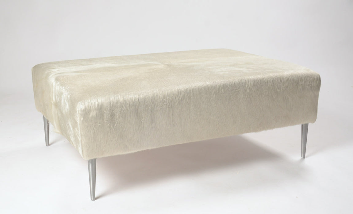 White cowhide ottoman Gorgeous Creatures