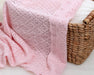 Lacy Merino Wool Baby Blanket - Baby Pink X5552