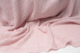 Lacy Merino Wool Baby Blanket - Baby Pink X5552