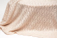 NZ Merino wool lacey baby blanket ivory beige