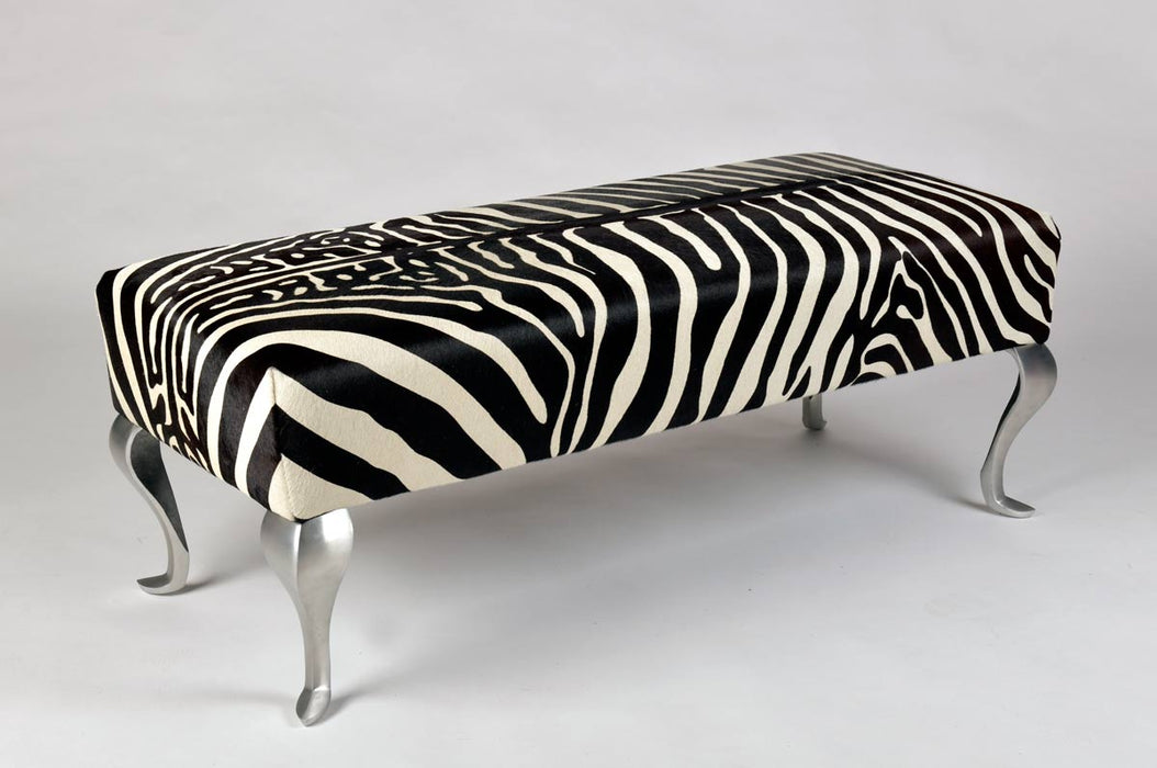 Zebra cowhide bench ottoman Australia
