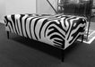 Zebra cowhide ottoman furniture with black metal legs