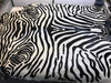 Zebra cowhide upholstery hide
