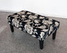 Floral fabric ottoman made in New Zealand