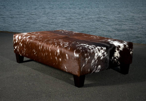 Cowhide Ottoman Australia with Wood Legs 120x80x35cm