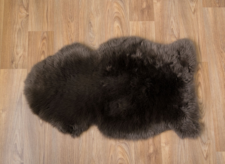 Chocolate Brown Dyed Single Sheepskin Rug