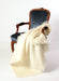 Cream Mohair Blanket over a chair