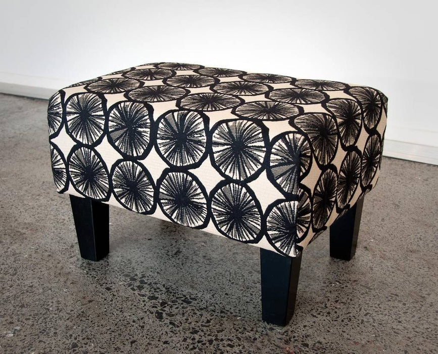 Fabric footstool made in New Zealand