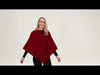 NB698 possum merino wool poncho in berry red at Gorgeous Creatures