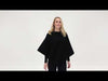 NB698 Black possum merino wool poncho cape Native World video