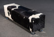 Cowhide bench ottoman with metal legs