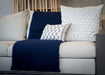Navy Blue Mohair Chair Throw