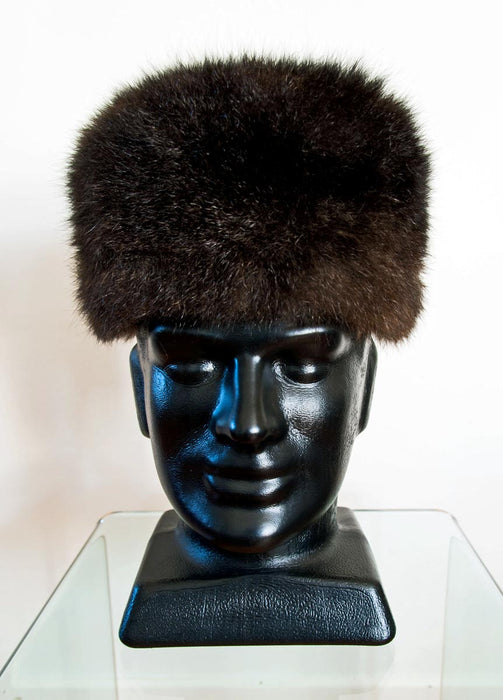 Russian Cossack Shorter Possum Fur Hat - Chocolate Brown