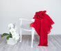 Windermere scarlet red mohair chair throw