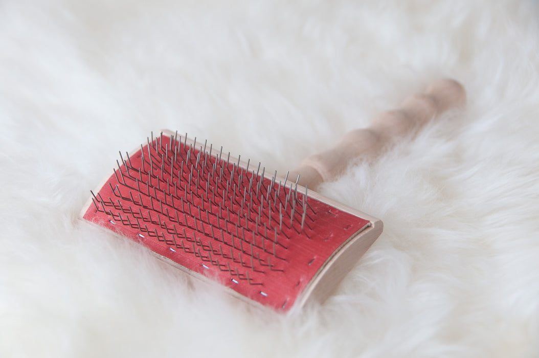 Sheepskin Wool Carding Brush - Wire Brush by Gorgeous Creatures
